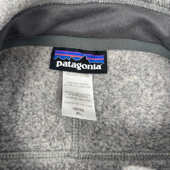 Patagonia Mens XL Solid Gray Full Zip Soft Fleece Long Sleeve Sweater - Picture 2 of 5